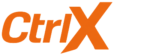 CtrlX official brand logo in bold orange text with a transparent background